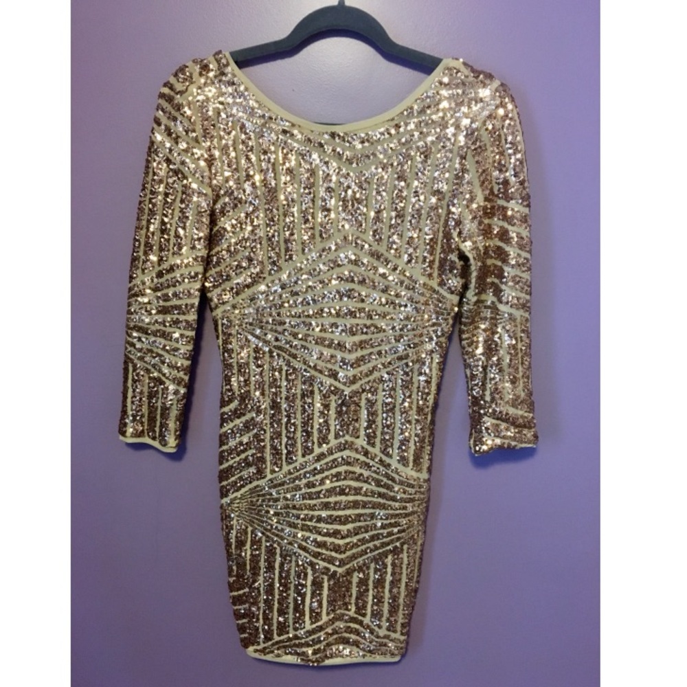 Gold sequin forever 21 dress